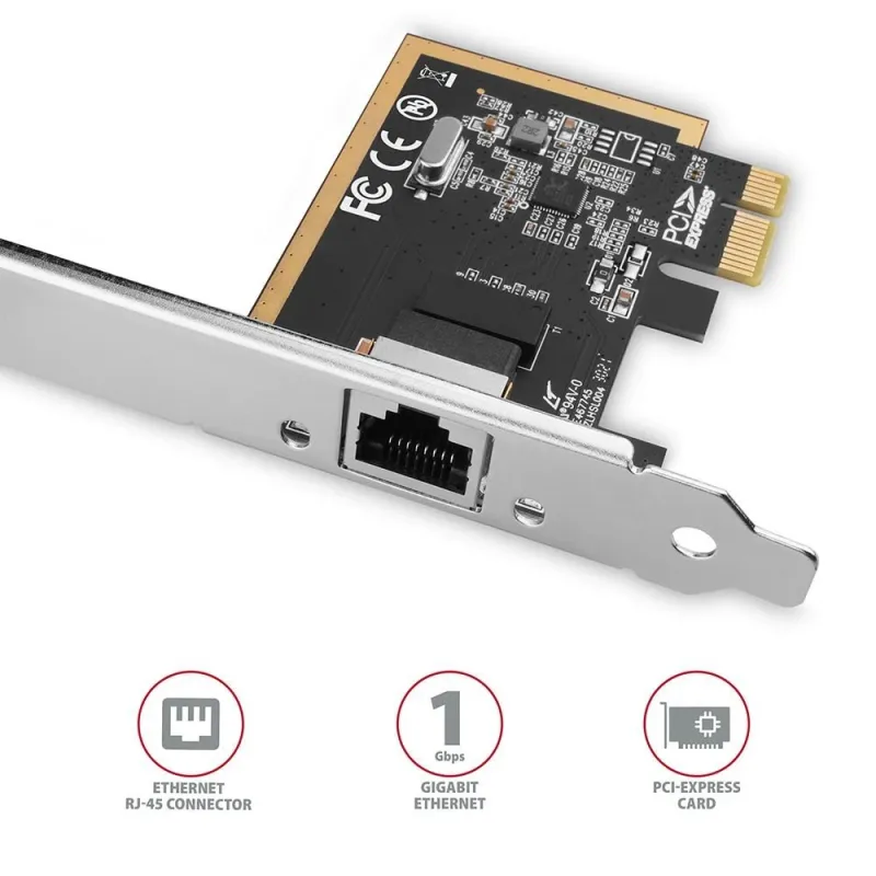 Net card pcie 1gbe 1port-sp&lp pcee-grf axagon
