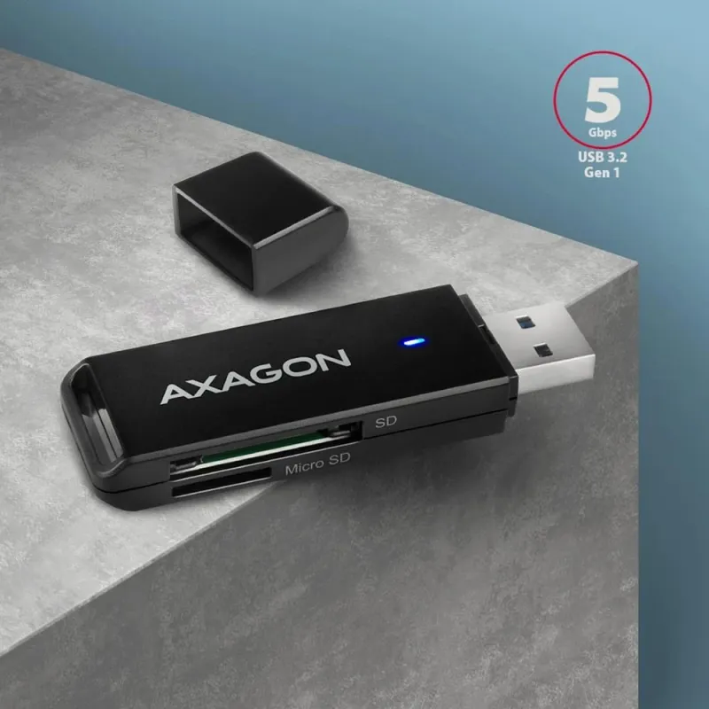 Memory reader usb3.2-sd-microsd cre-s2n axagon