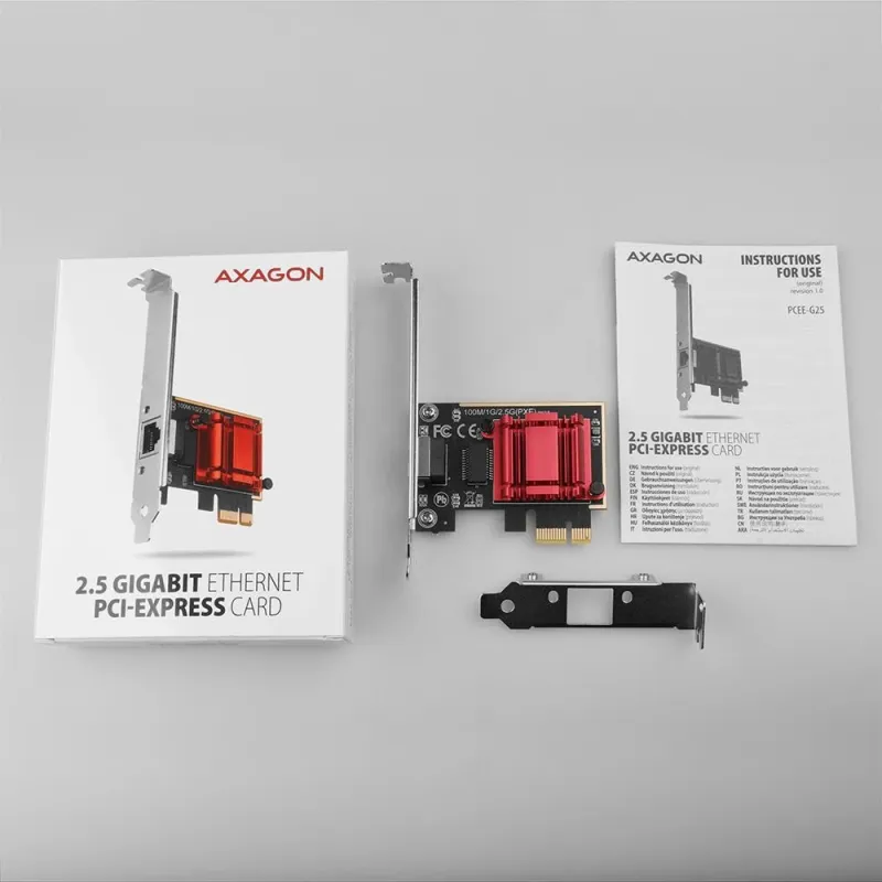 Net card pcie 2.5gbe 1port-sp&lp pcee-g25 axagon
