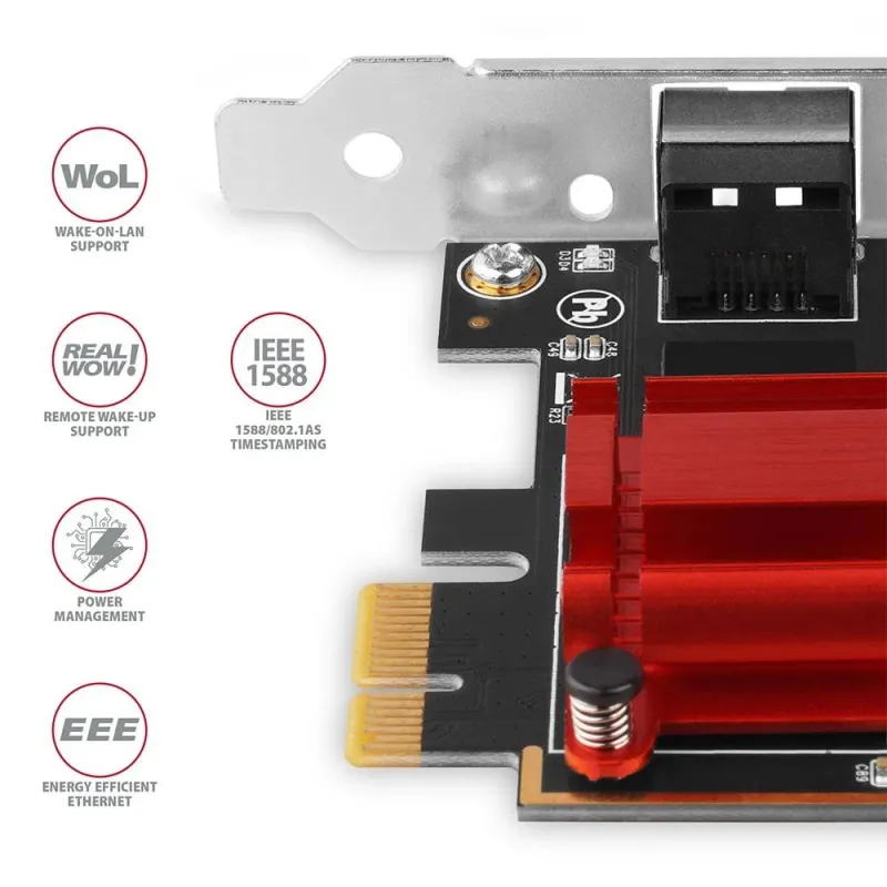 Net card pcie 2.5gbe 1port-sp&lp pcee-g25 axagon