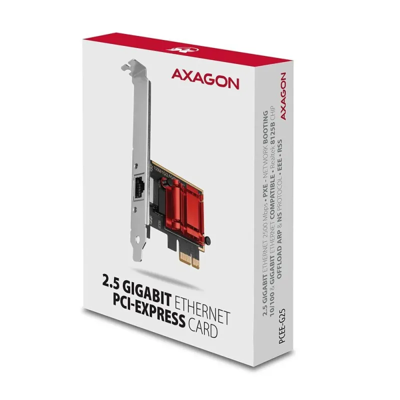 Net card pcie 2.5gbe 1port-sp&lp pcee-g25 axagon