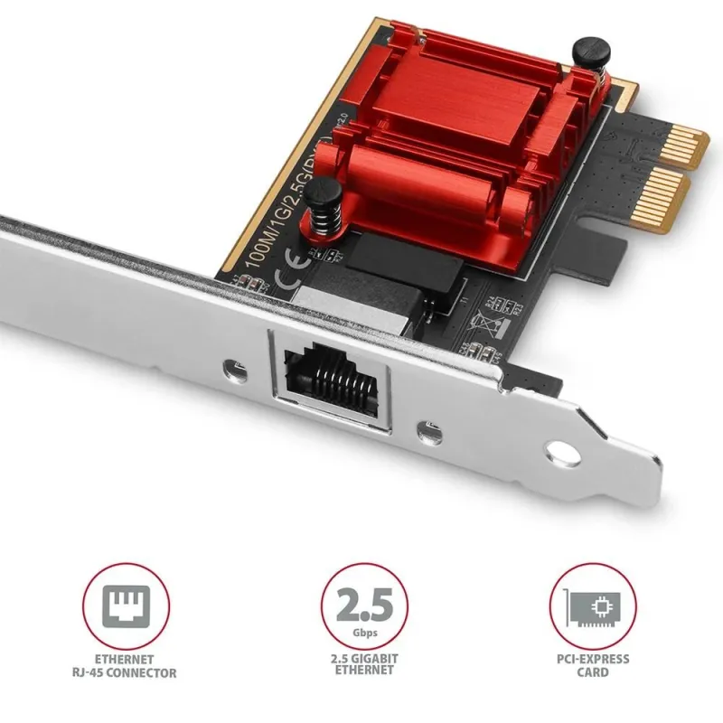 Net card pcie 2.5gbe 1port-sp&lp pcee-g25 axagon