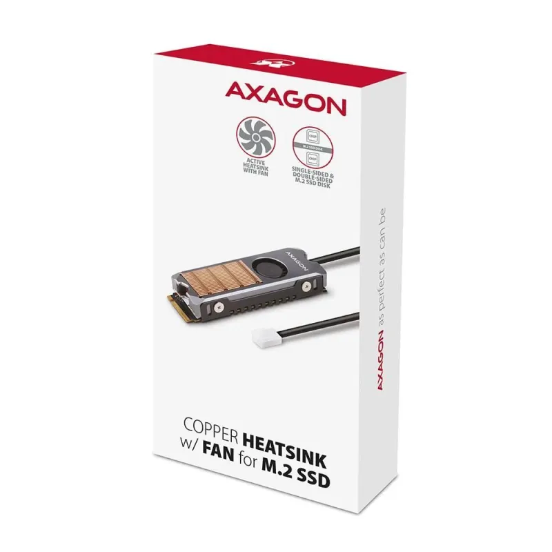 Ssd acc cooler m.2 copper fan-clr-m2fan axagon
