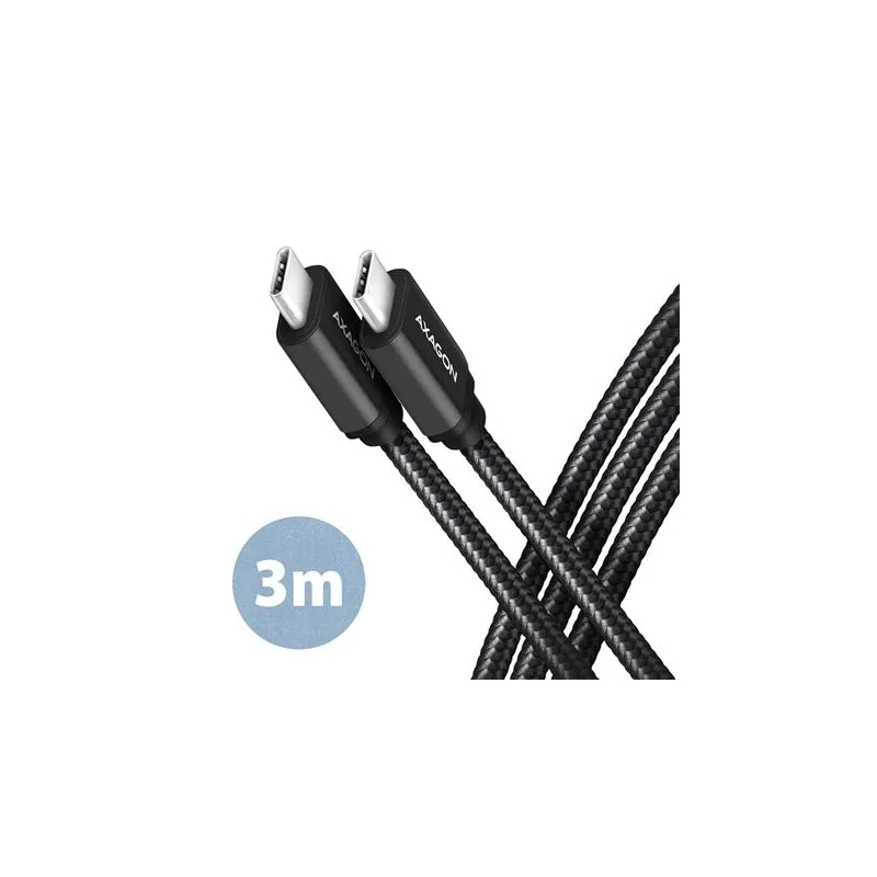 AXAGON Data and charging USB 3.2 Gen1 cable, 3 m - BUCM3-CM30AB - USB Type C - USB Type C