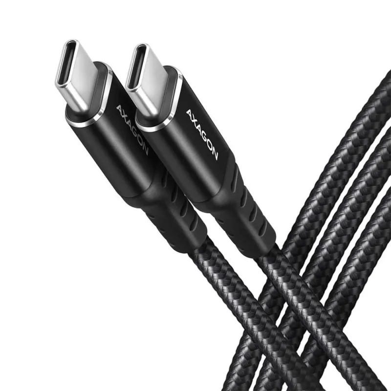 Cable usb-c to usb-c 1m 60w-hq black bucm-cm10ab axagon