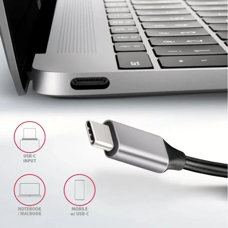 I-o hub usb-c 6in1-0.2m hmc-6h4a axagon