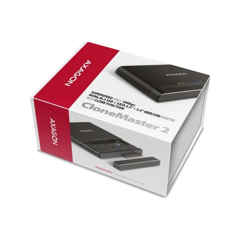 Ssd acc adapter usb-c-m.2&sata-10gbps 0.1m adsa-cc axagon