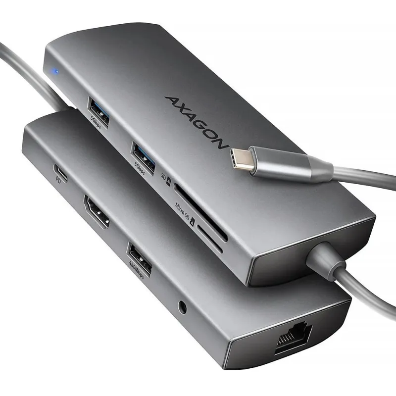 I-o hub usb-c 9in1 5gbps-0.2m hmc-8hlsa axagon