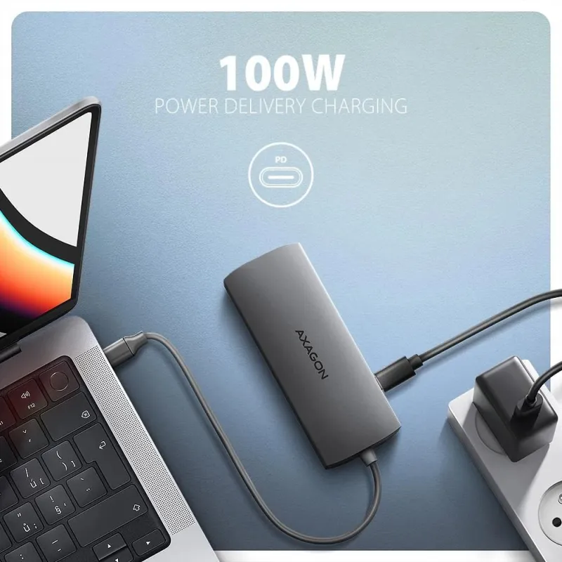 I-o hub usb-c 9in1 5gbps-0.2m hmc-8hlsa axagon