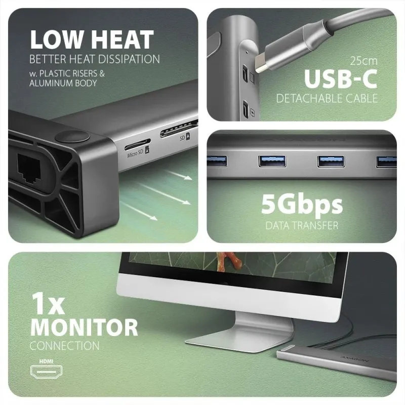 Nb acc docking station-9in1 hmc-10hls axagon