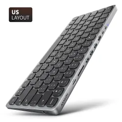 Keyboard + i-o hub 9in1-0.6m hmc-kb-us axagon