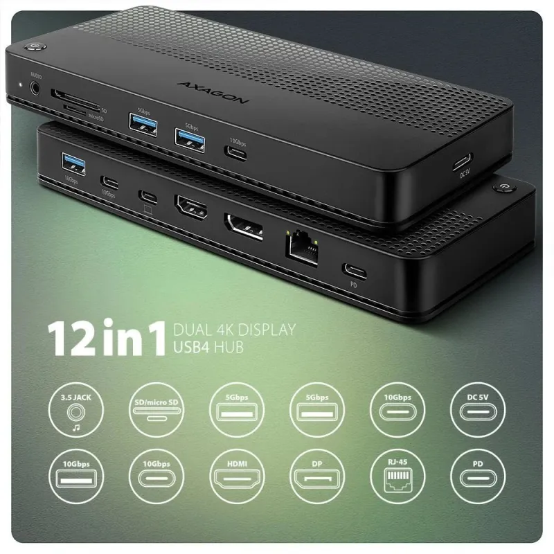 Nb acc docking station-12in1 hmc-u4 axagon