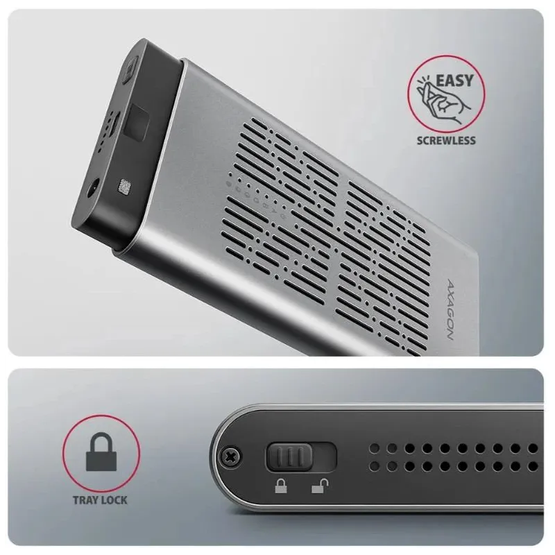 Ssd acc enclosure m.2 nvme-usb-c eem2-20gd axagon