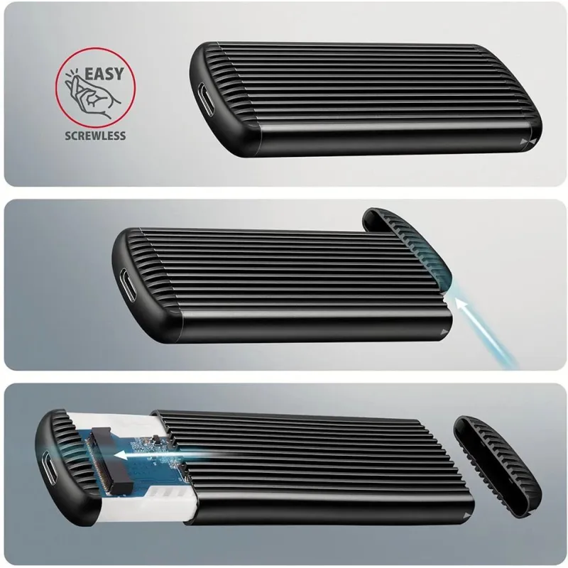 Ssd acc enclosure m.2 nvme-usb-c eem2-sc axagon