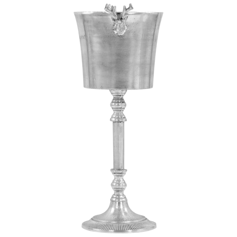 vidaXL šampanieša dzesētājs, alumīnijs, 39x29x71 cm, sudraba krāsa