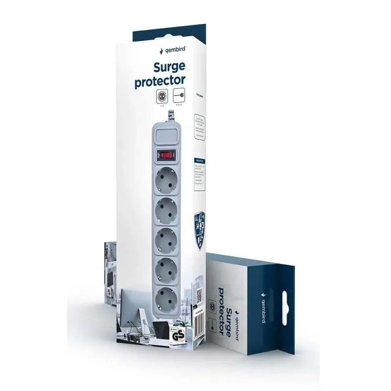 Cable power extension 4.5m-5outl spg3-b-15c gembird