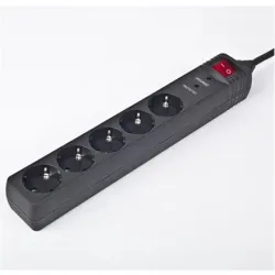 Surge Protector SPG5-C-10- 3 m- 5 Sockets- Black