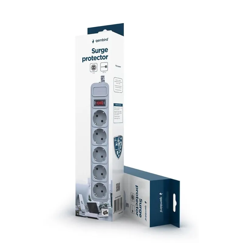 Cable power extension 1.8m-5outl. spg3-b-6c gembird