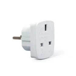 Gembird - AC power adapter, UK socket to EU Schuko plug, 7.5 A - Travel adapter