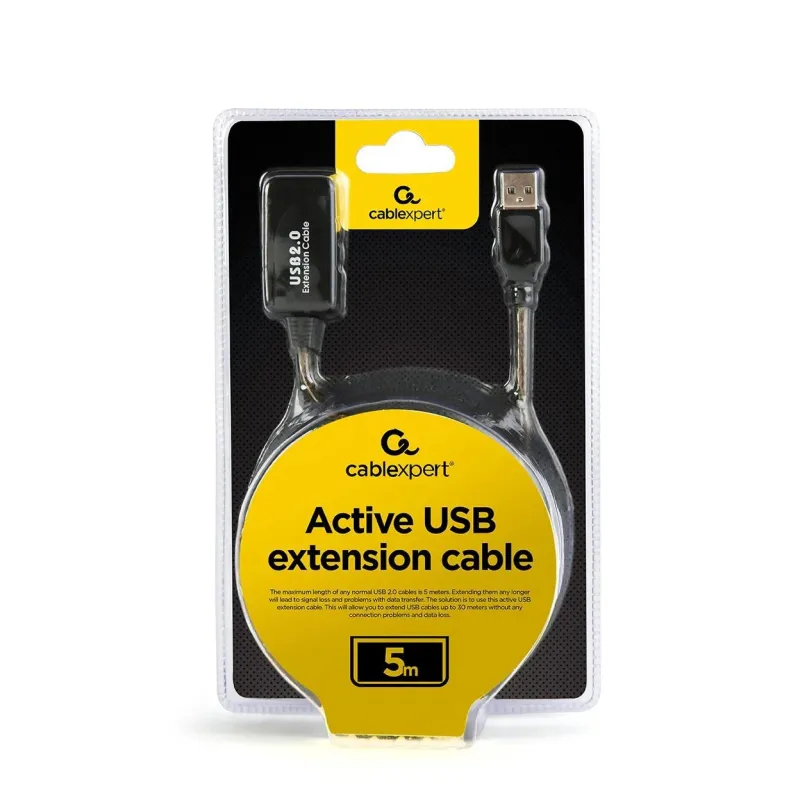 Cable usb2 extension 5m-active uae-01-5m gembird