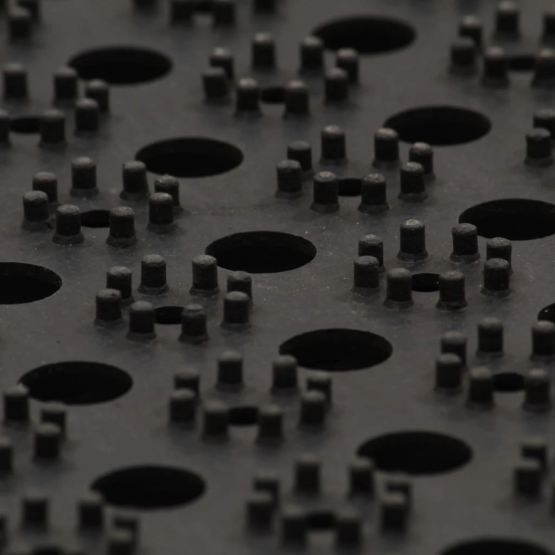 vidaXL durvju paklājs, gumija, 22 mm, 100x200 cm