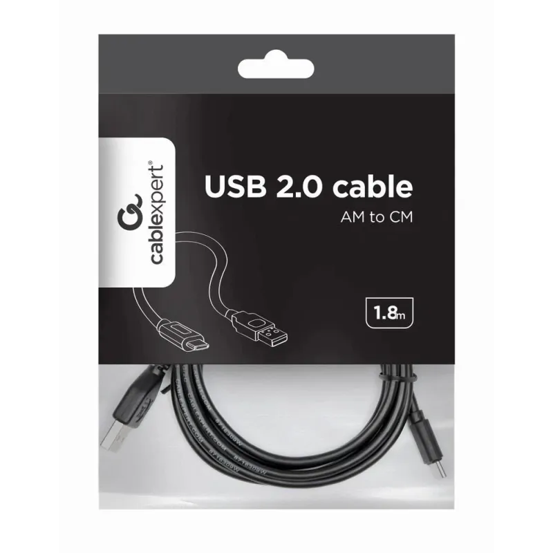 Cable usb-c to usb2 1.8m-ccp-usb2-amcm-6 gembird