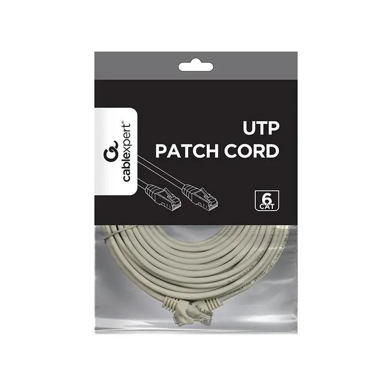 Patch cable cat6 utp 15m-grey pp6u-15m gembird
