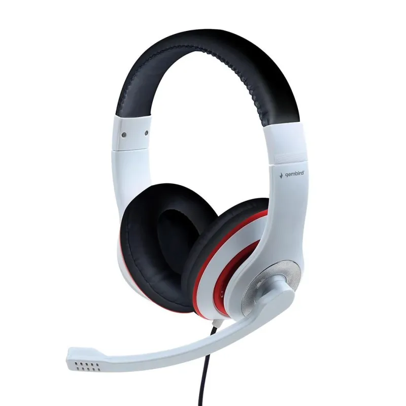 Headset stereo white-mhs-03-wtrdbk gembird