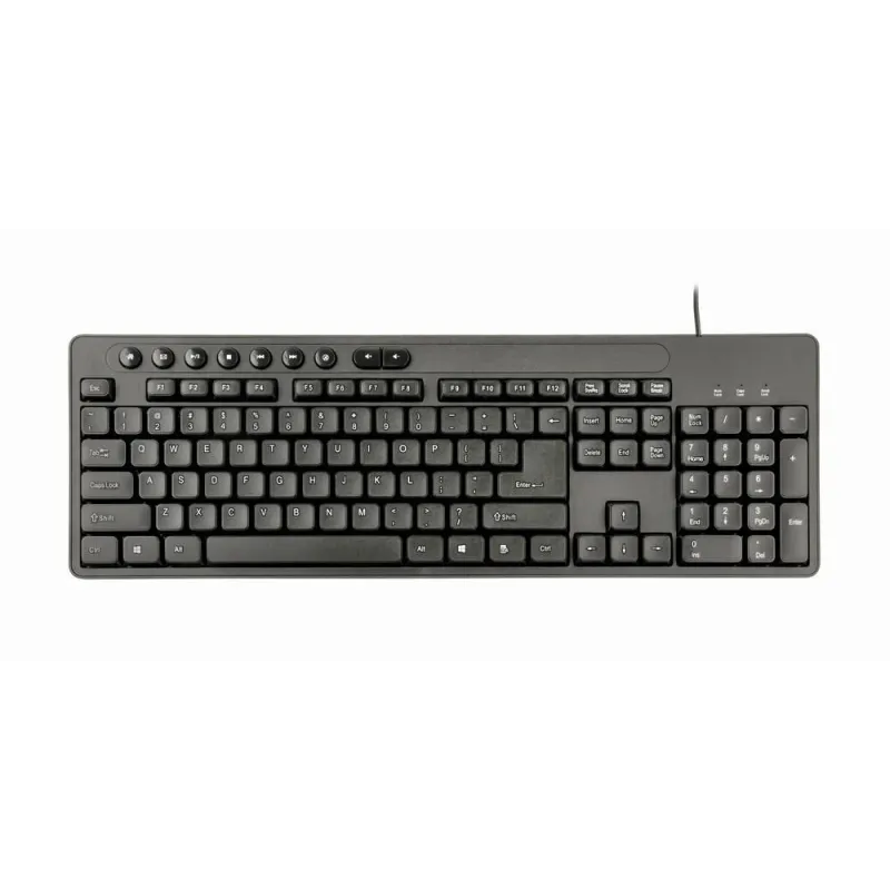 Gembird - Multimedia desktop set - KBS-UM-04 - Keyboard and Mouse Set - Wired - Mouse included - US - Black