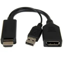 Cablexpert - Active 4K HDMI to DisplayPort Adapter - A-HDMIM-DPF-01 - Black - DisplayPort Female - HDMI Male ,Type A, - 0.1 m