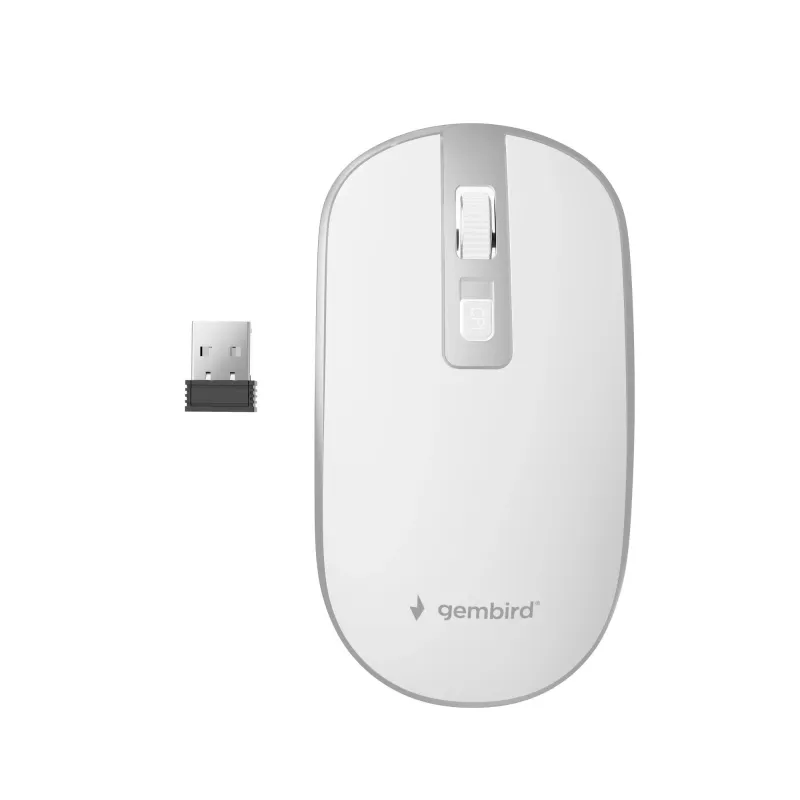 Mouse usb optical wrl white-silver musw-4b-06-ws gembird