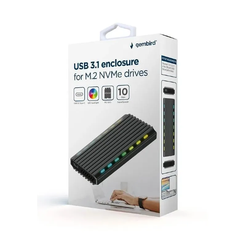 Hdd case ext. usb3.1 m.2-ee2280-u3c-03 gembird