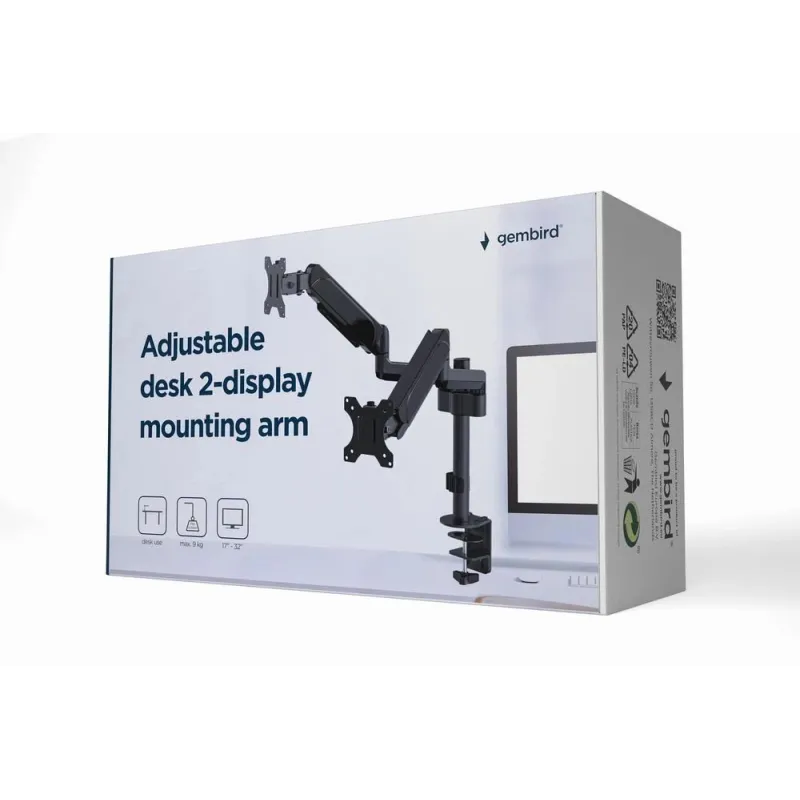 Display acc mounting arm-17-32 ma-da2p-01 gembird