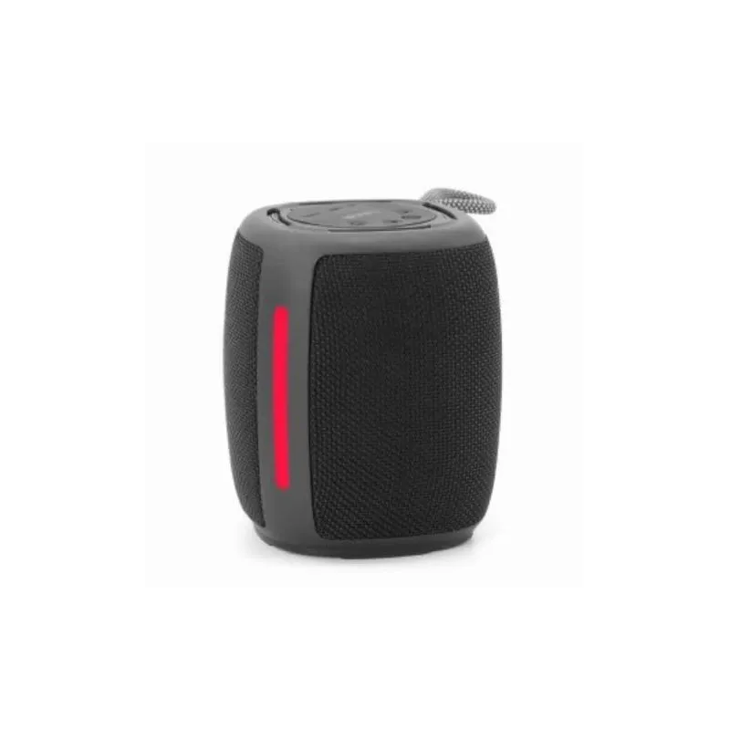 Portable Speaker-GEMBIRD-Black-Portable-Wireless-1xUSB-C-Bluetooth-SPK-BT-LED-03-BK