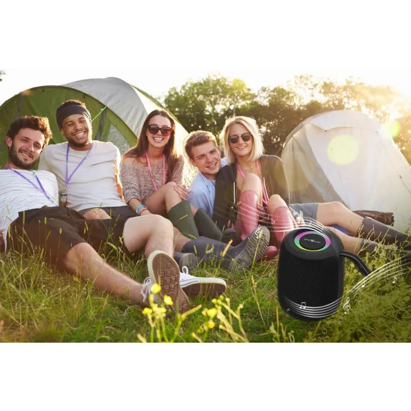 Portable Speaker-GEMBIRD-Black-Portable-Wireless-Bluetooth-SPK-BT-LED-05-BK