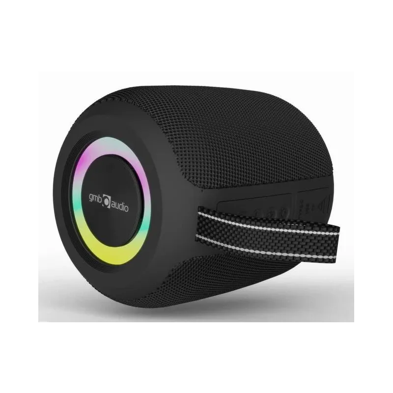 Portable Speaker-GEMBIRD-Black-Portable-Wireless-Bluetooth-SPK-BT-LED-05-BK