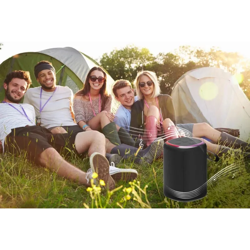 Portable Speaker-GEMBIRD-Black-Wireless-Bluetooth-SPK-BT-LED-08S