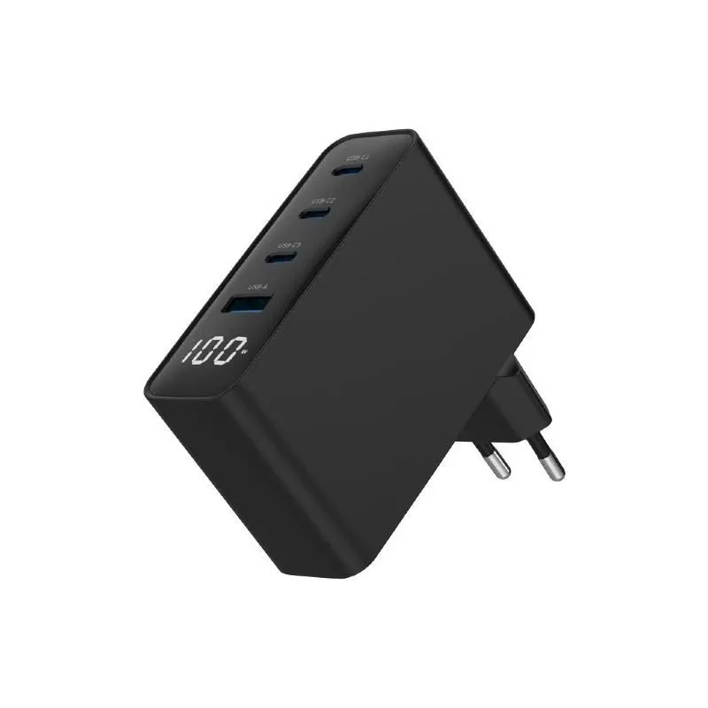 Charger usb 100w 4port gan-ta-uc-pdqc100lcd-01-bk gembird
