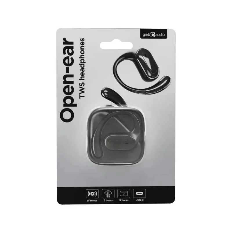 Headset bluetooth open ear-tws black ows-01-bk gembird
