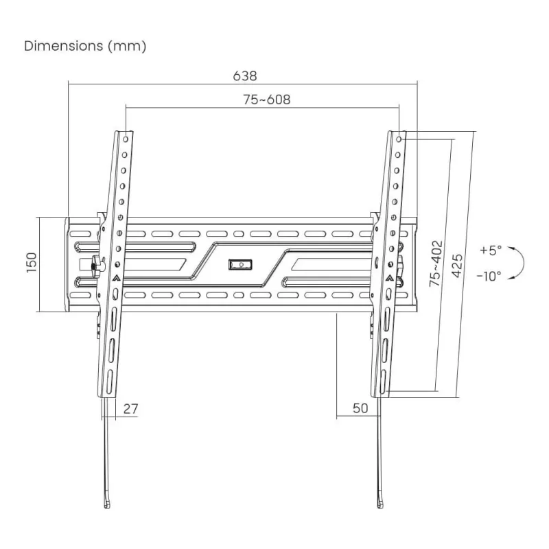 Tv set acc wall mount 37-86-wm-86t-01 gembird