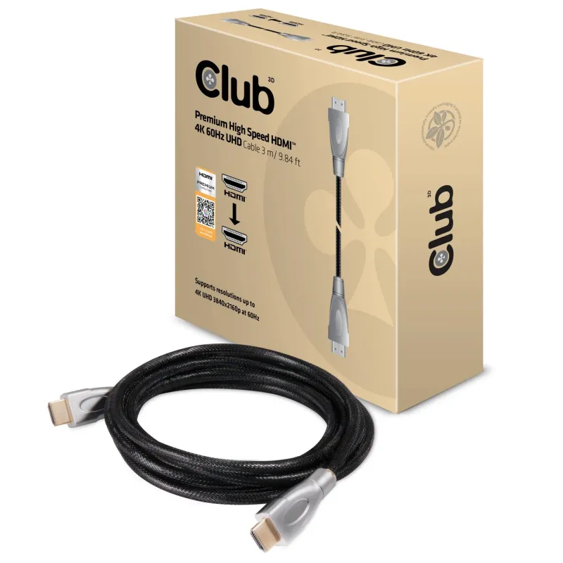 Cable hdmi 3m-premium cac-1310 club3d
