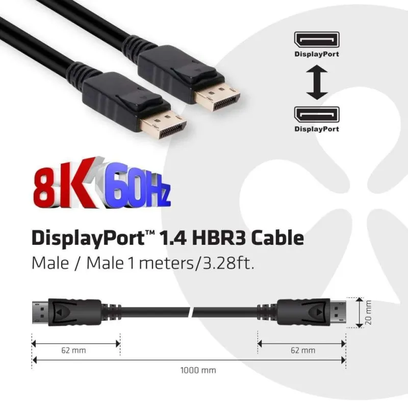 Cable mini dp to dp 1m-m-m cac-2067 club3d