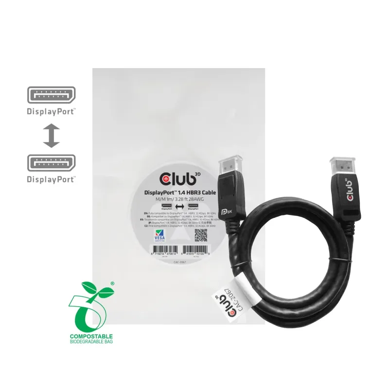 Cable mini dp to dp 1m-m-m cac-2067 club3d