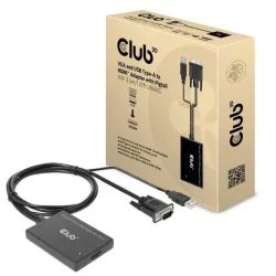 I-o adapter vga to hdmi+usb-0.6m m-f cac-1720 club3d