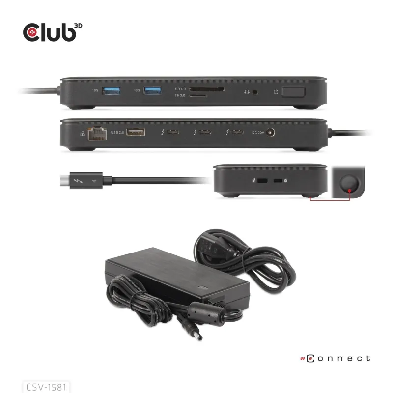 Nb acc docking station 11in1-thunderbolt csv-1581 club3d