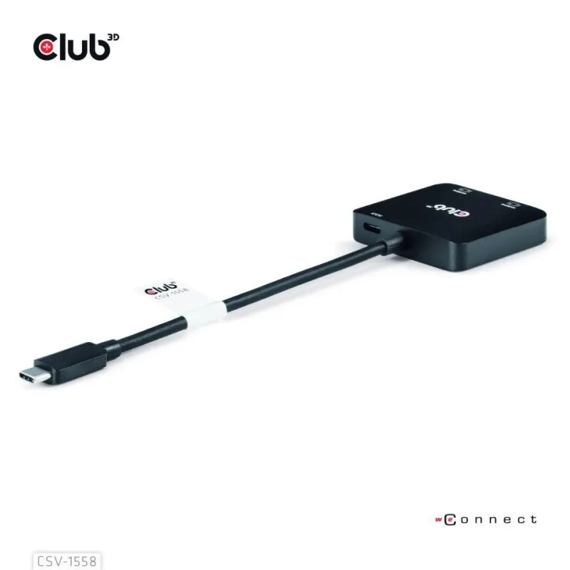I-o hub usb-c to hdmi 2port-mst csv-1558 club3d