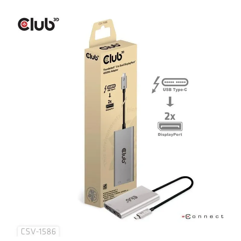 I-o adapter thunderbolt to dp-csv-1586 club3d