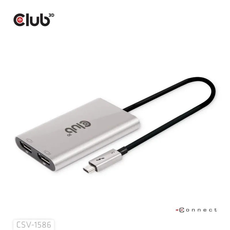I-o adapter thunderbolt to dp-csv-1586 club3d