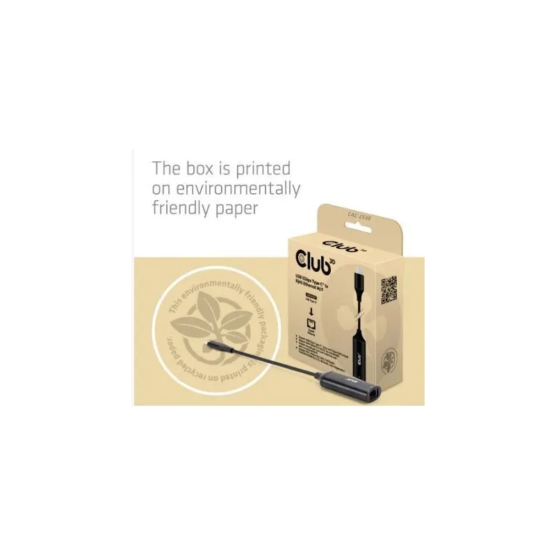 I-o adapter usb to rj45-m-f cac-1421 club3d