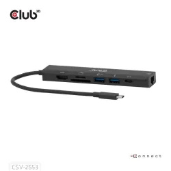 I-o hub 7in1 usb-c hdmi-100w csv-2553 club3d
